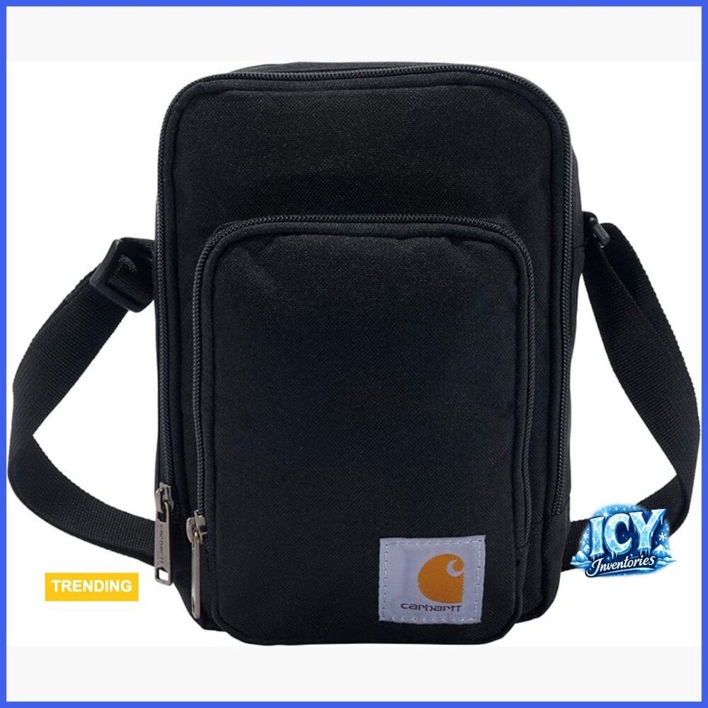 Durable Polyester Crossbody Bag with Zipper Closure Adjustable Strap